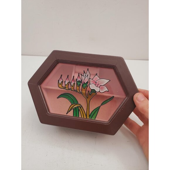 Vintage Gunther Mele 1970's wooden jewelry box. Jewellery . Vintage wooden - Picture 4 of 10